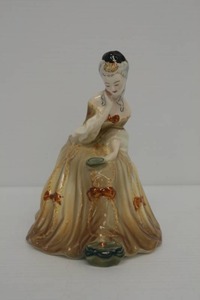Vintage Goldscheider Victorian Lady Figurine (No Cracks Or Chips)