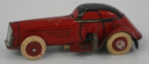 Antique 1930s Lindstroms Mechanical Key Wind Car (Works)