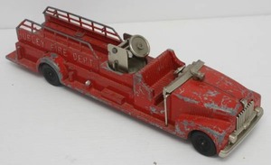 Vintage Hubley Fire Dept. Die Cast Fire Truck 16 Long
