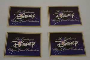 Four Disney Exclusive Classic Card Collection Limited Edition Classic Collectible Card