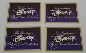 Four Disney Exclusive Classic Card Collection Limited Edition Classic Collectible Card