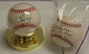 Two Autographed Baseballs Including Bert Blyleven