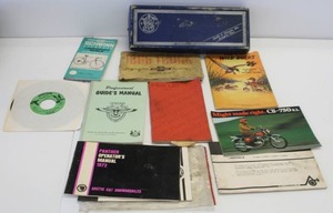 Group Of Antique Manuals Including Artic Cat , Schwinn, Mercury And More