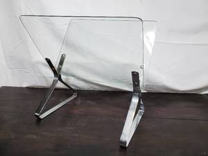 MCM-Style Glass Magazine Rack