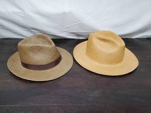 Two Borsalino Straw Hats