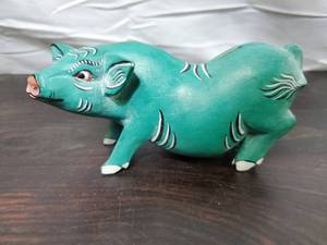 Handpainted Wooden Boar