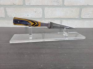 Hand Crafted Damascus Dagger Knife - 4.430 Blade - Includes Leather Sheath