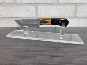 Hand Crafted Damascus Tanto Knife - 4.125 Blade - Includes Leather Sheath
