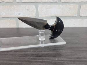Hand Crafted Damascus Push Dagger Knife - 3.000 Blade - Includes Leather Sheath
