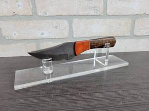 Hand Crafted Damascus Persian Knife - 3.900 Blade - Includes Leather Sheath