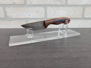 Hand Crafted Damascus Straight Back Knife - 3.150 Blade - Includes Leather Sheath