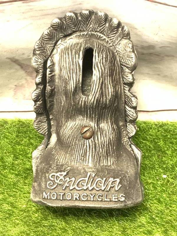 lot 7 image: Indian Motorcycle Metal Bank 4 12 Inches Tall