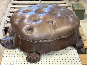 lot 18 image: Vintage Ottoman Turtle 36 Inch Long