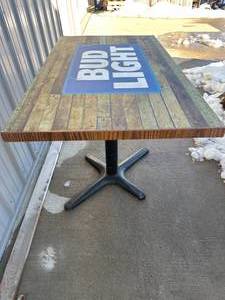 lot 20 image: Bud Light Table & Base 24x42x29 Inch Tall