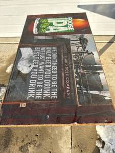 lot 21 image: Goose Island Table with Heavy Base 24x42x29 Inch Tall