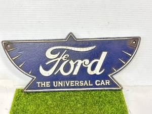lot 44 image: Cast Iron Ford Plaque  Sign 6x15 inch