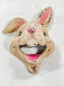 lot 61 image: Cast Iron Wall Mount Rabbit Bottle Opener