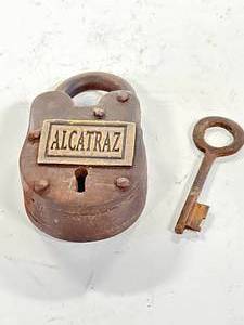 lot 81 image: Alcatraz Padlock with 1 Working Key 2  Inch Tall