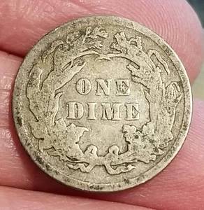 1890 US SEATED LIBERTY DIME