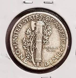 1924 US MERCURY DIME XF