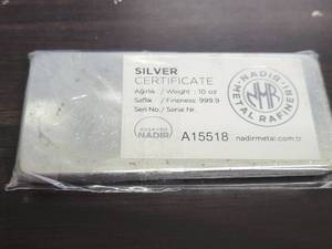 10 TROY OZ .999 FINE SILVER BAR NADIR SEALED