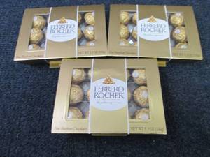 3- 5.3 oz Boxes Ferrero Rocher Choc...