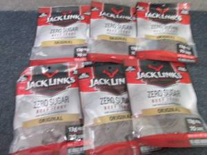 6- 2.6 oz  Bags Jack Links Zero Sug...