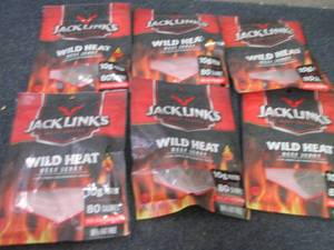 6- 3.25 oz  Bags Jack Links Wild He...