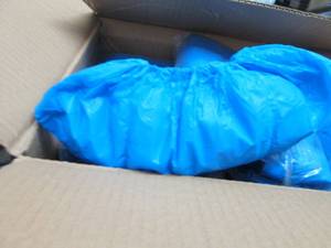 Large Box of Blue Impermeable Shoe ...