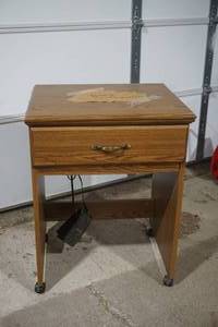 antique Kenmore sewing machine cabinet