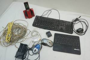 ether net cables, keyboard