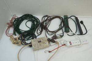 large assortment of extension cords