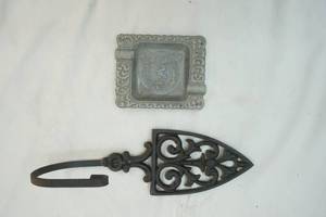 cast iron wall hook , ashtray