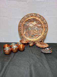 Collection Of Copper And Plated Items