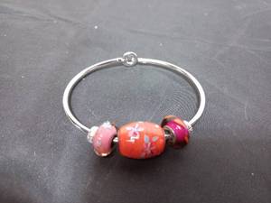 Sterling Silver Fenton Bracelet With 3 Beads