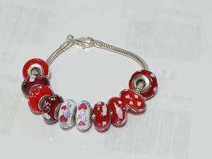 Sterling Silver Pandora Bracelet With 10 Beads