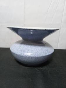 Vintage Enameled Graniteware Cast Iron Spittoon