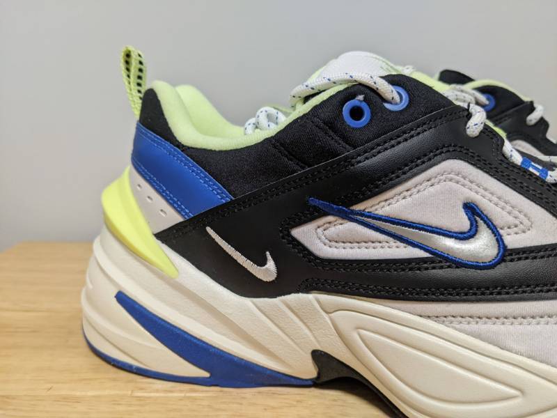 lot 46A image: New Nike M2K Tekno Black Royal Volt Mens Size 9 Athletic Running Shoes L
