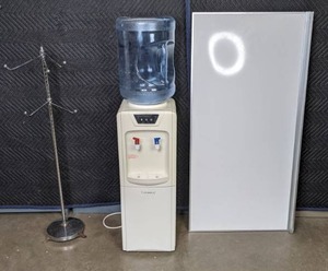 lot 192 image: Continental Electric ColdHot Water Dispenser, Large Whiteboard, & Coat Rack X