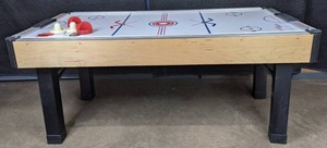 lot 100 image: Carrom Sports Air Hockey Table with Pucks and Plastic Goalies  X