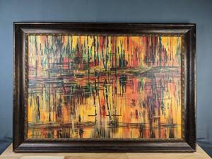 lot 20 image: Beautifully Framed Artwork Fire and Water by Jill Marie X