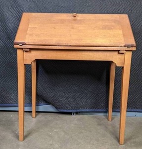 lot 199 image: Beautiful Vintage Pine Secretary Desk X