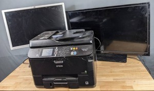 lot 115 image: Epson WorkForce Pro WF-4630 All-In-One Printer, HP 24 LCD Monitor, Element 32 Monitor  F