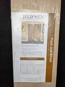 lot 126 image: New Jeld-Wen 24 x 80 Flush Oak Bifold Door F