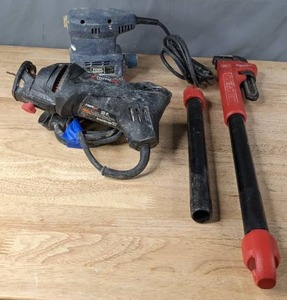 lot 112 image: Tool Lot  Tool Shop 14 Sheet Palm Sander, RotoZip Saw, & Milwaukee Cheater Pipe Wrench  F
