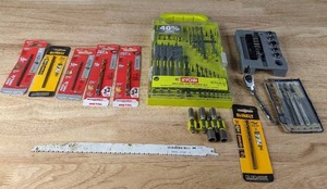 lot 113 image: Drill Bits and Drivers by Milwaukee, DeWalt, Ryobi and More  F