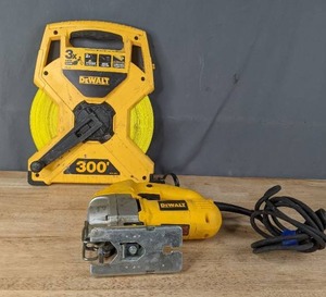 lot 108 image: DeWalt Orbital Jig Saw and DeWalt 12 x 300 Long Measuring Tape F