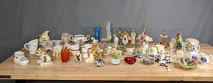 lot 154 image: Small Pitchers, Tea Cups, Animal Figurines, People Figurines and More  M