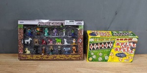 lot 156 image: Minecraft Nano Metalfigs and Kismet and Spill and Spell 2-in-1 Dice Games  M