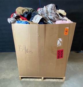 lot 19 image: Resellers Dream 44 Tall Box of Overflowing Womens Clothing & Accessories New & Pre-Owned Z